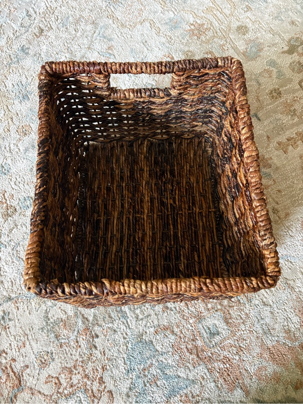 Target Woven Tote Bag in Dark Brown and Tan - Picture 3 of 7